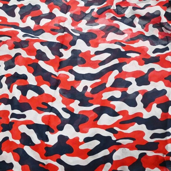 LOUIS VUITTON Military Monogram Scarf Camouflage Cotton Silk M71620 65GA633 - Picture 3 of 13